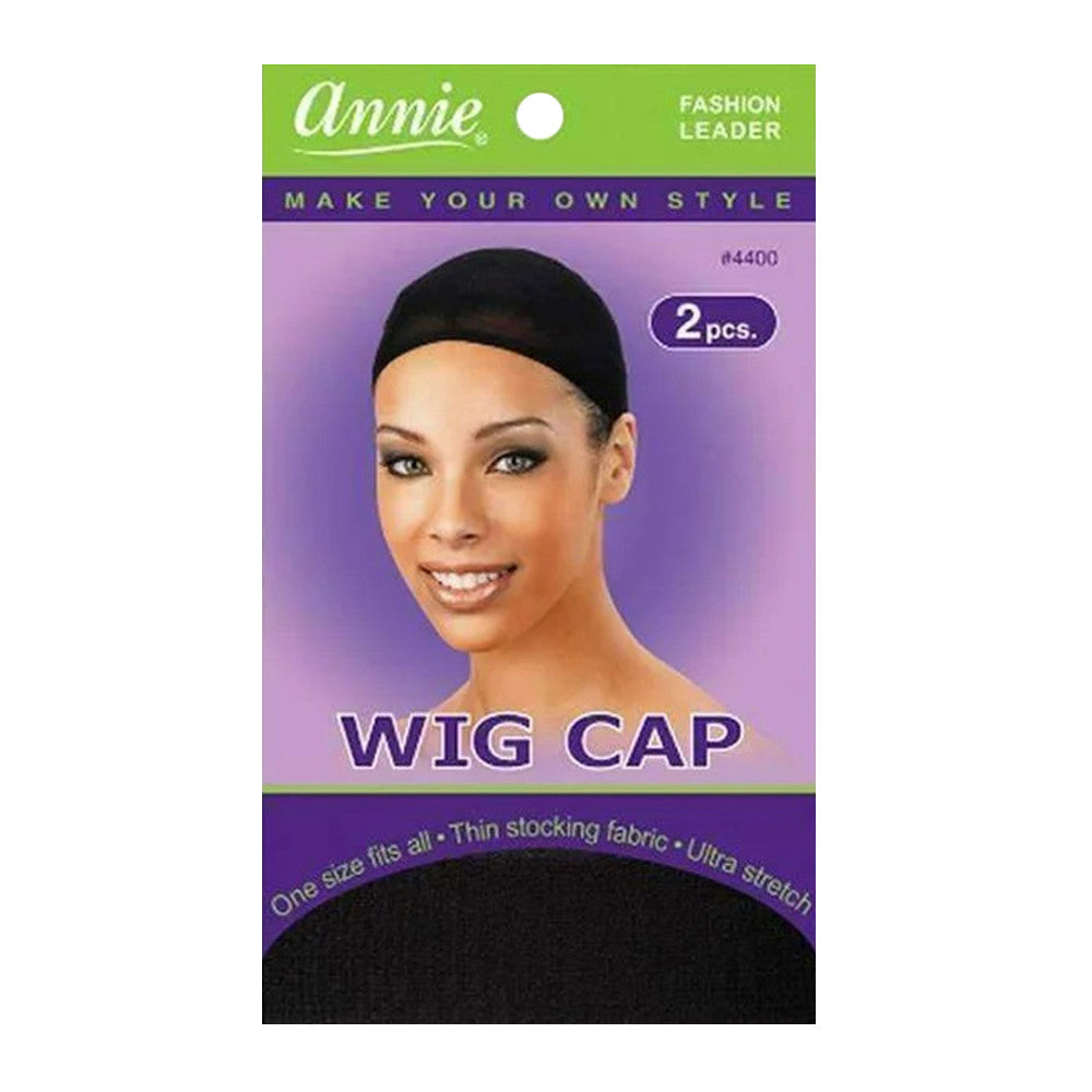 Annie Wig Cap, 4400 Black, 2 Ea